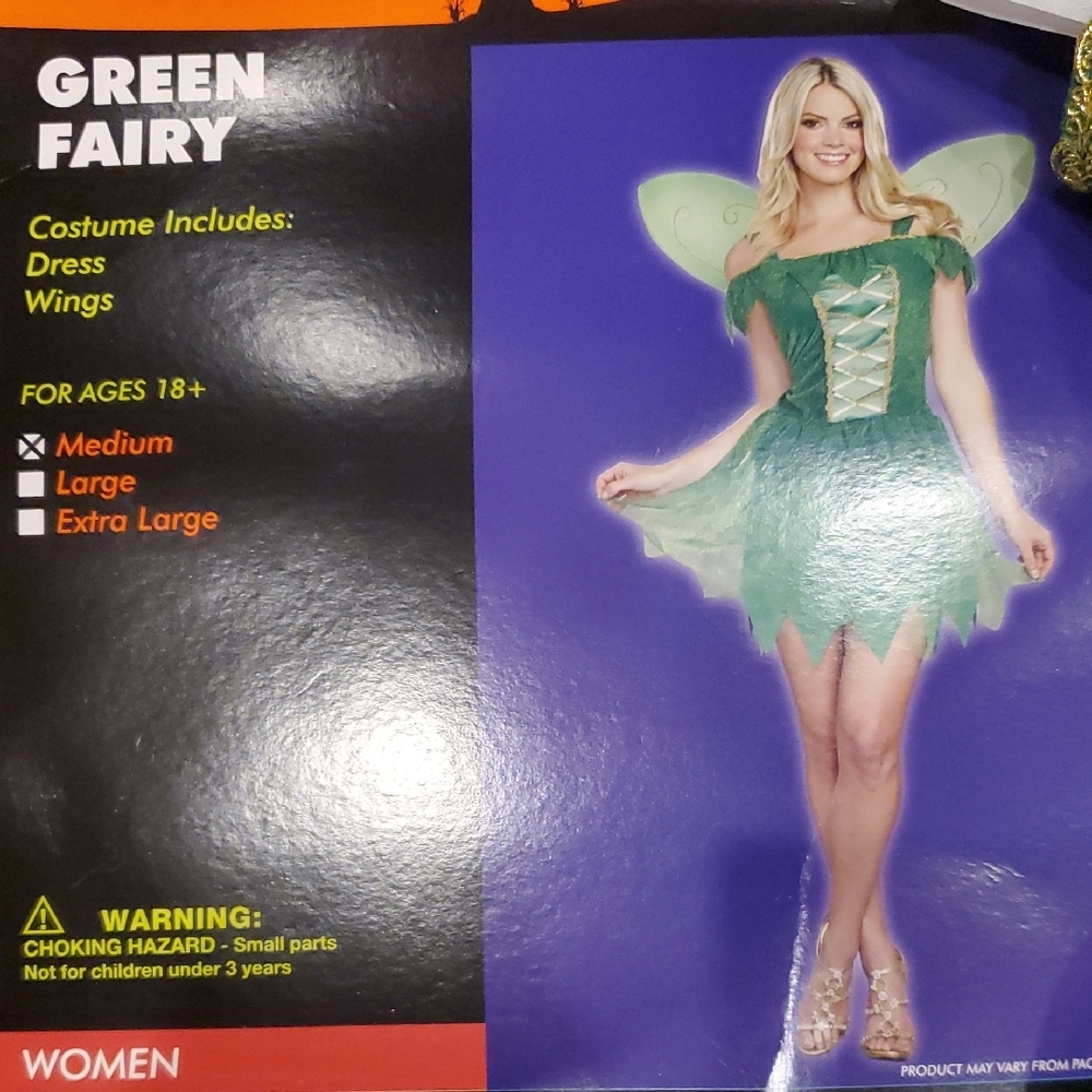 Green Fairy Costume with Wings